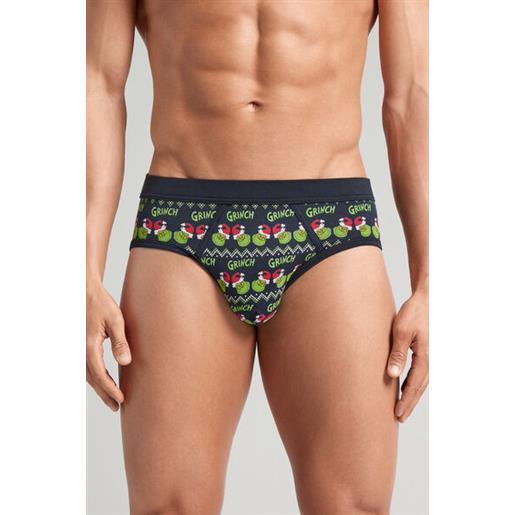 Intimissimi slip cotone superior stampa the grinch dr seuss™ blu