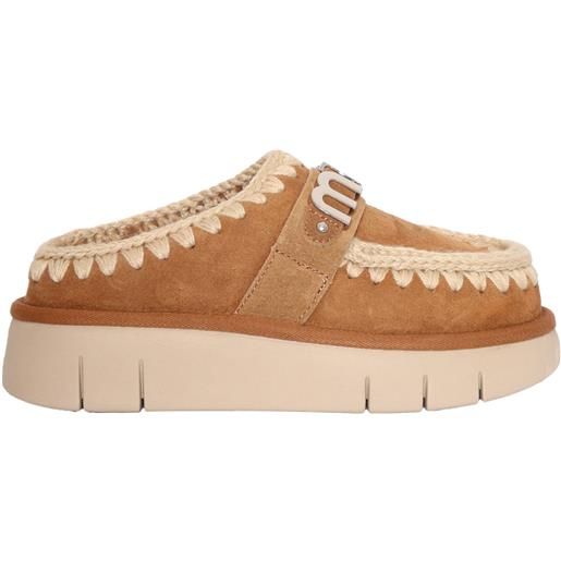 MOU bounce clog suede - letter logo