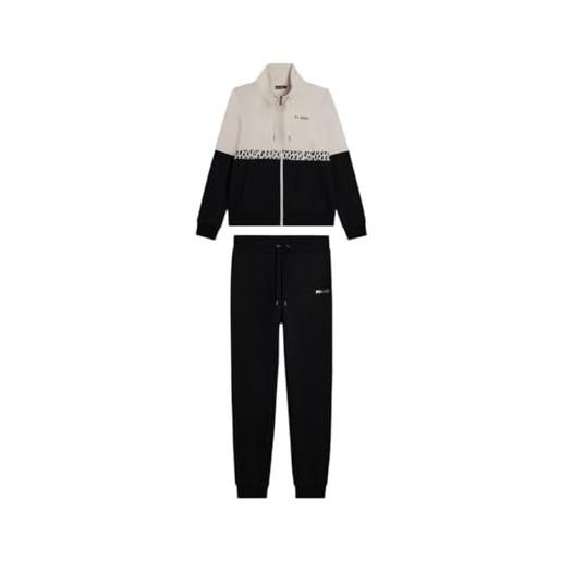 FREDDY tuta invernale con zip e collo alto decorata da inserti animalier (it, testo, xl, regular, regular, white sand-black)