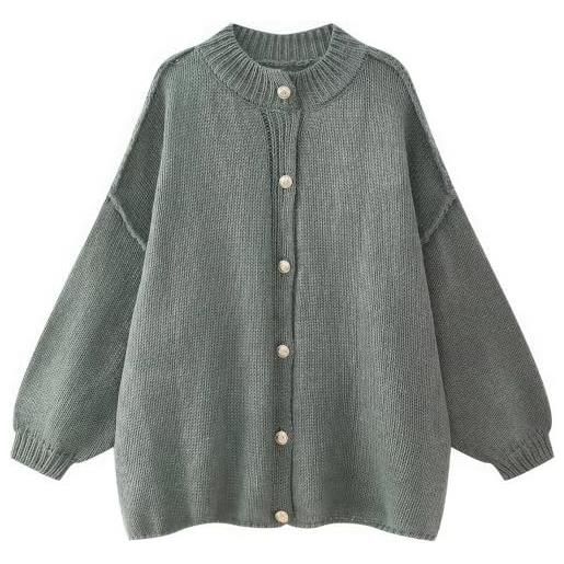 GORGLITTER Maglione Donna Oversize A Maniche Lunghe Con Cuore Ricamato - Girocollo Morbido, Maglia Invernale Casual, Spalle A Goccia - 3