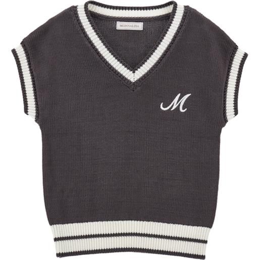 Monnalisa gilet tricot bicolor