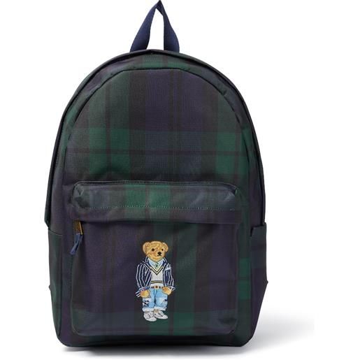 Polo Ralph Lauren Kids zaino polo bear a quadri
