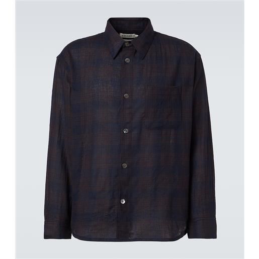 Frame camicia in lana a quadri