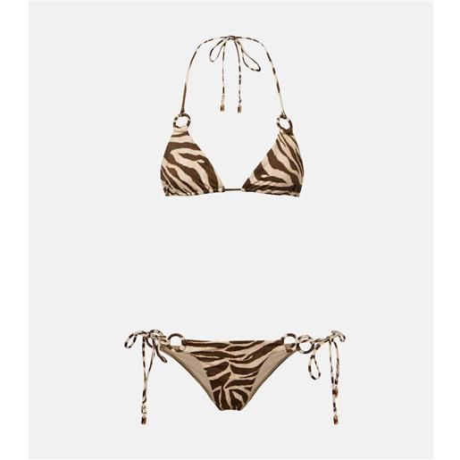 Zimmermann bikini wanderlust con stampa