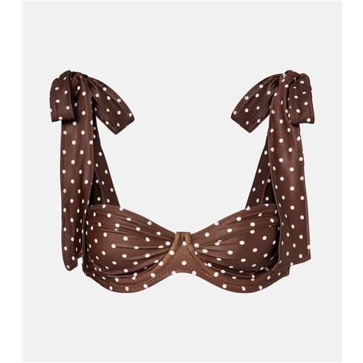 Same top bikini lady a pois