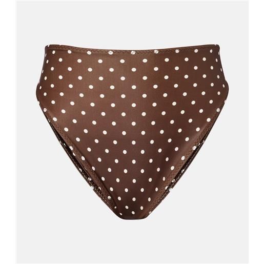 Same slip bikini a vita alta a pois