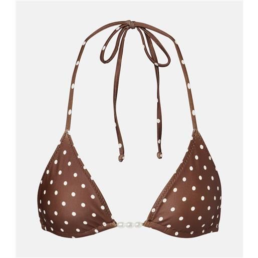 Same top bikini a pois con perline