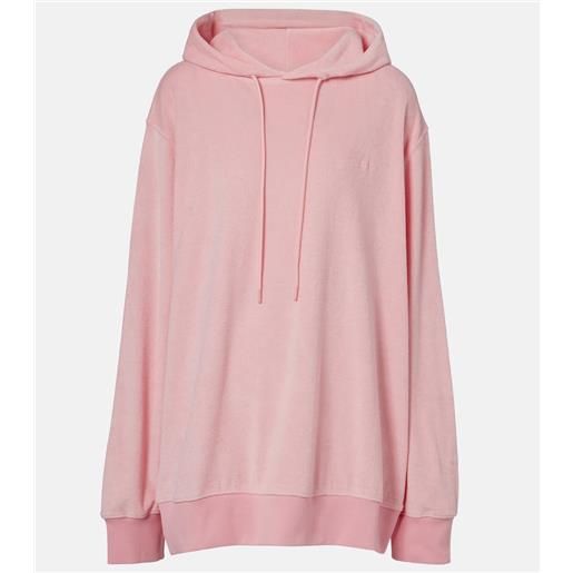 Hunza G felpa con cappuccio in spugna di cotone con logo