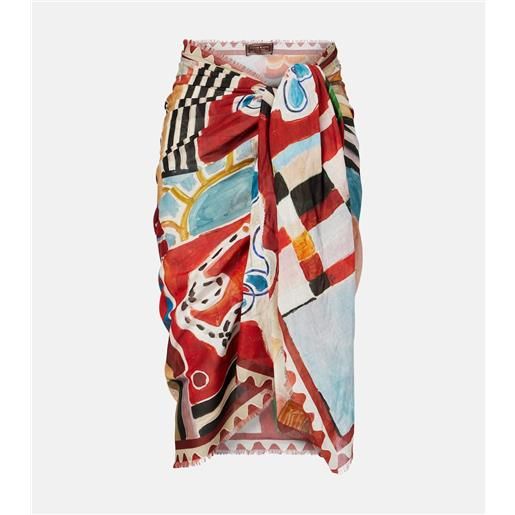 Alemais alã©mais x lrnce - copricostume michelle in cotone con stampa