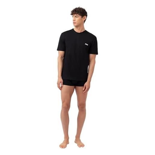 FILA maglia da corpo da uomo, maglietta da uomo, 100% cotone, vestibilità regolare e scollo rotondo (set di 2)