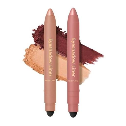 Generico eyeliner e ombretto 2 in 1, ombretto in stick, non elaborato, resistente alle sbavature, impermeabile, a lunga tenuta, morbido e facile da applicare (b#)