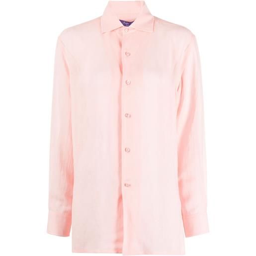 Ralph Lauren Collection cappotto con colletto ampio - rosa