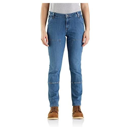 Carhartt jeans da donna double front straight, tiglio, 42