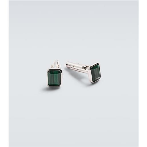 Mateo gemelli in argento sterling con malachiti