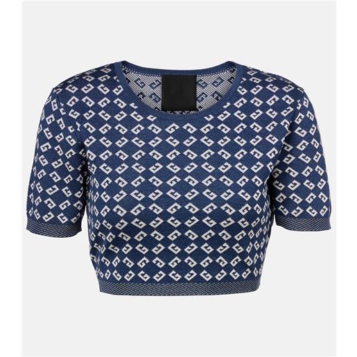 Givenchy top cropped monogram 72 in jacquard