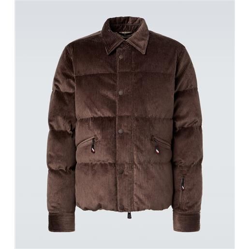 Moncler Grenoble giacca da sci elgon in velluto a coste di cotone
