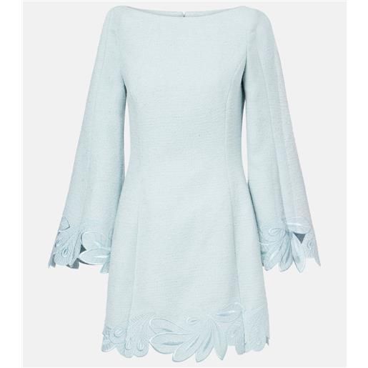 Oscar de la Renta abito corto in tweed di misto cotone e lana