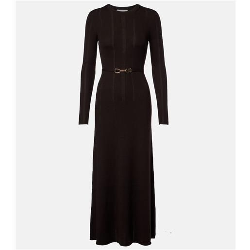 Gabriela Hearst abito lungo imagene in maglia di lana a coste