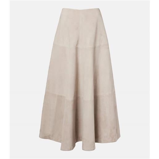 Altuzarra gonna lunga varda in suede
