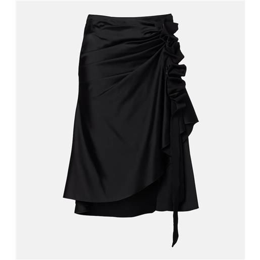 McQueen gonna midi asimmetrica