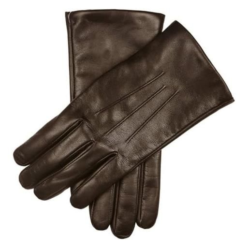 Dents andover - guanti da uomo in pelle con fodera in cashmere, per touchscreen, colore: marrone, marrone, m