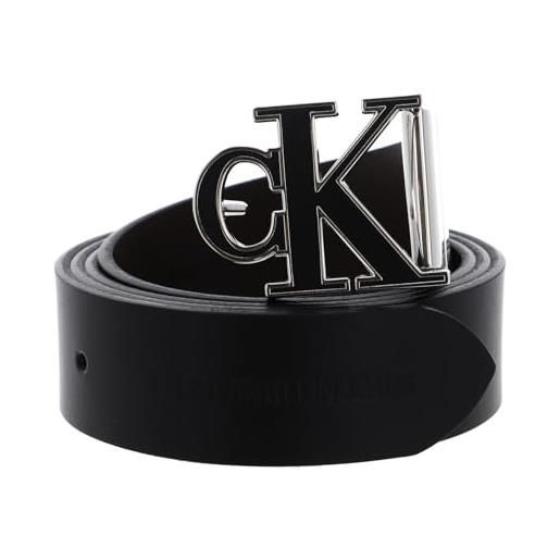 Calvin Klein mono hardware belt w85 black/bitter brown - accorciabile