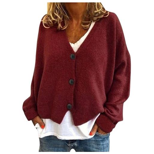 Gienslru cardigan donna invernale maglione golfino a lungo pullover giacca maglioni con scollo aperto sul davanti maglieria leggero cappotto oversize maglia giacca softshell autunno di natale elegante