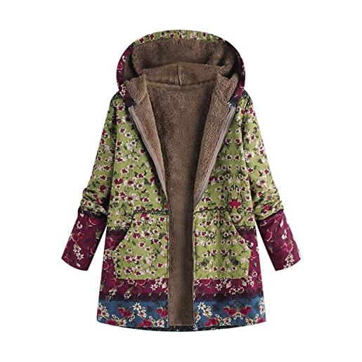 Generico Giacca Da Donna Caldo Elegante Cappotto Con Zip Manica Lunga Comodi Piumino Con Cappuccio Offerte Taglie Forti Parka Invernale Casual Giubbotto Antivento Moda Jacket