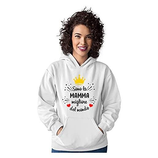fashwork regalo mamma felpa sono la mamma migliore del mondo idea regalo festa della mamma