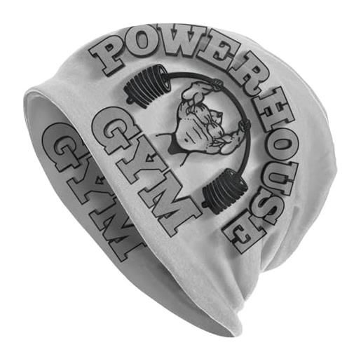 GZMQMOKD cappelli da uomo in puro cotone, powerhouse gym street slouch beanies berretti caps bonnet knit cappello uomo donna adulto fitness bodybuilding beanie cappelli da sci all'aperto, regalo