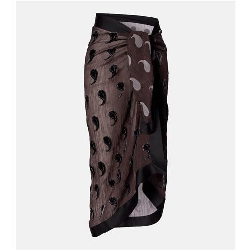 Tory Burch pareo in misto seta