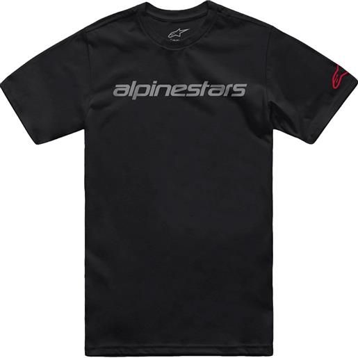 Alpinestars maglietta Alpinestars linear wordmark 2.0 csf nera-grigio-rossa, s