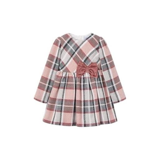 Mayoral vestito quadri per bambine e ragazze cipria 4 anni (104cm)