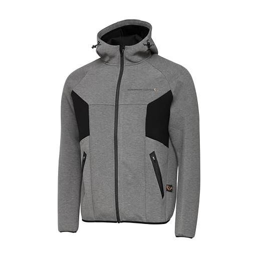Savage Gear tec-foam zip hoodie - felpa con cappuccio da pesca per pescatori, nautica, escursionismo e sport all'aperto - leggera, in tessuto elasticizzato, calda e traspirante xl