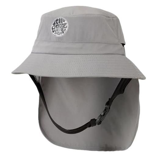 Rip curl upf 50+ quick dry surf hat with removable neck flap cappello da sole, grigio, xl uomo
