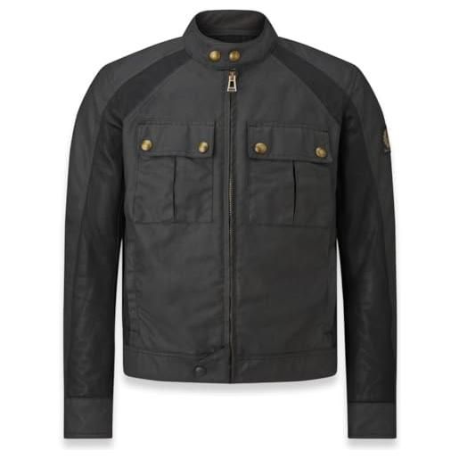 Belstaff temple giacca di cera da moto, nero, 2xl