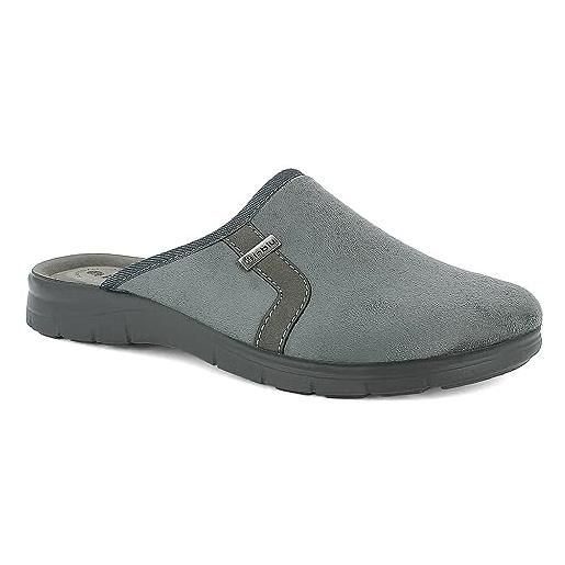 inblu pantofole uomo invernali pelle ciabatte calde eleganti comode slip on morbide da casa ib-bg0049 (blu navy, 40)