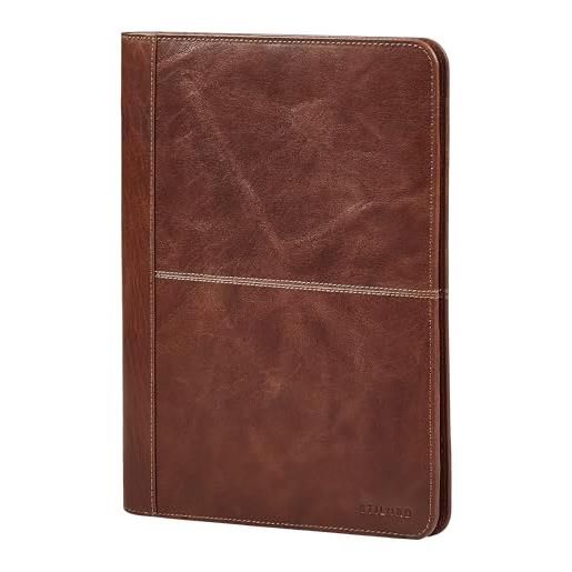 STILORD 'emery' cartella portadocumenti a4 vera pelle organizer business con 9 scomparti per carte cartellina porta documenti cuoio autentico per ufficio riunioni lavoro, colore: brandy - marrone
