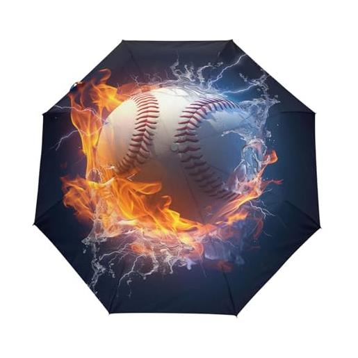 Niigeu baseball sportivo del fuoco spaziale ombrello pieghevole automatico ombrelli antivento protezione uv da viaggio per bambini ragazzi ragazze