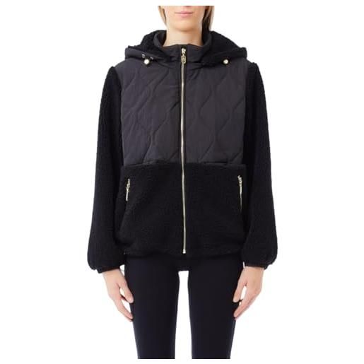 Liu Jo giacca donna con ecomontone cappuccio tf5048 (it, testo, l, regular, regular, nero)