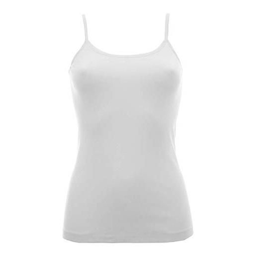 GICIPI top in filo di scozia donna semplice art. 733-6, bianco