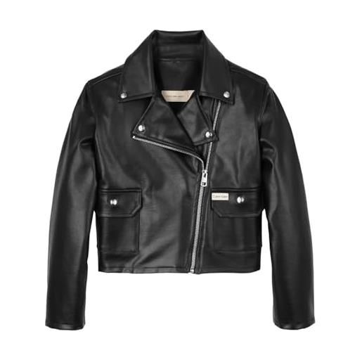 Calvin Klein jeans giubbotto giacca biker nera in ecopelle (it, età, 12 anni, regular, bambina, nero)