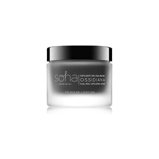 Soha Sardinia soha esfoliante viso dual peeling ossidiana tutti i tipi di pelle 50 ml