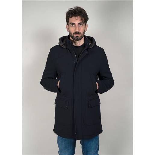 BUGATTI giaccone con cappuccio blu