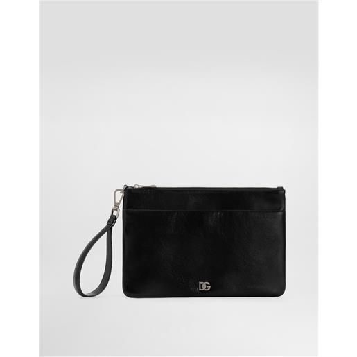 Dolce & Gabbana necessaire in pelle di vitello tempesta