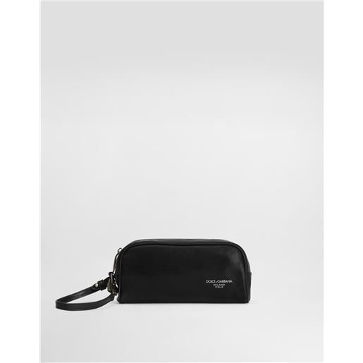 Dolce & Gabbana necessaire in pelle di vitello tempesta