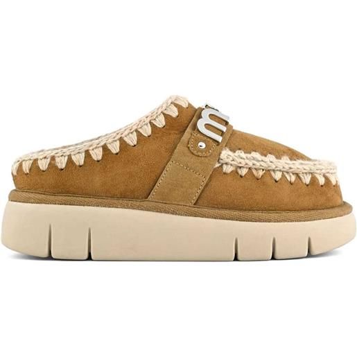 MOU bounce clog metal logo cognac