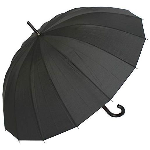 Doppler ombrello london da uomo, nero (nero), länge ca. 89 cm, indurire ca. 5 cm, 16-kantschirm mit besonders schönem schirmdach, nero (nero), lunghezza ca. 89 cm, indurire ca. 5 cm, nero (black), 