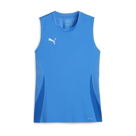 PUMA teamgoal sleeveless jersey wmns, tee unisex, blu elettrico lemonade white team royal, xl