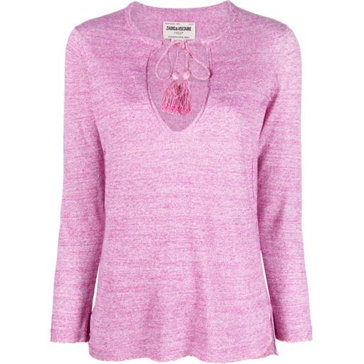 Zadig&Voltaire top amber effetto mélange - rosa